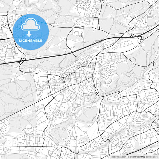 Vector PDF map of Haan, Germany