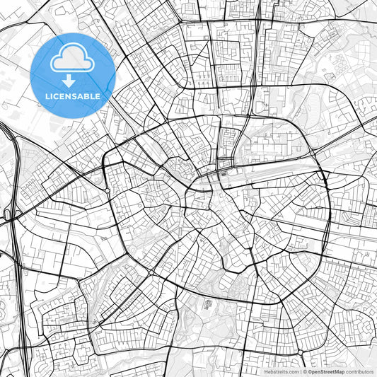 Vector PDF map of Eindhoven, Netherlands