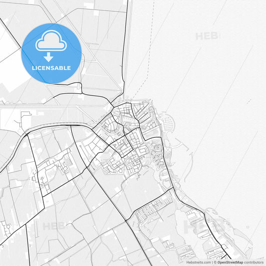 Vector PDF map of Medemblik, Netherlands