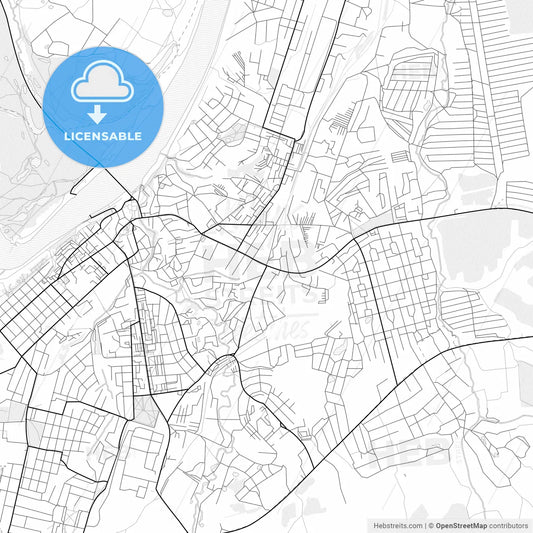 Vector PDF map of Pavlovo, Russia