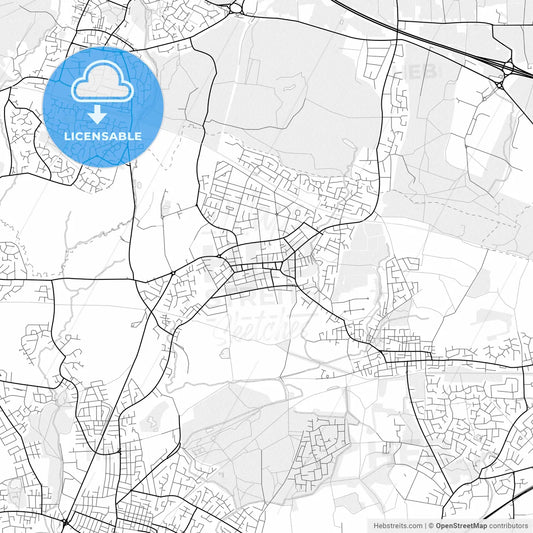 Vector PDF map of Atherton, England