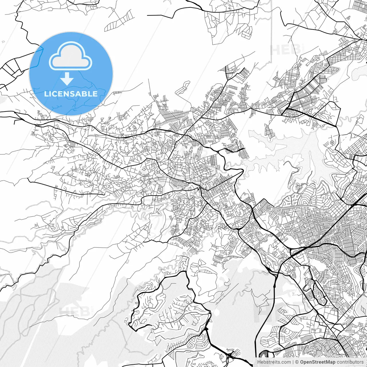 Vector PDF map of Ciudad Nicolás Romero, Mexico