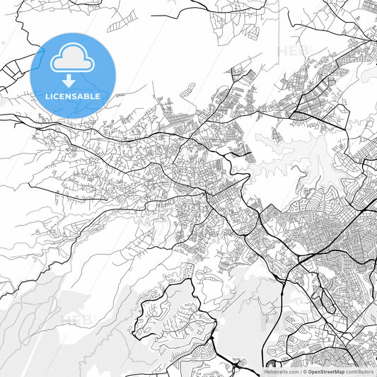 Vector PDF map of Ciudad Nicolás Romero, Mexico