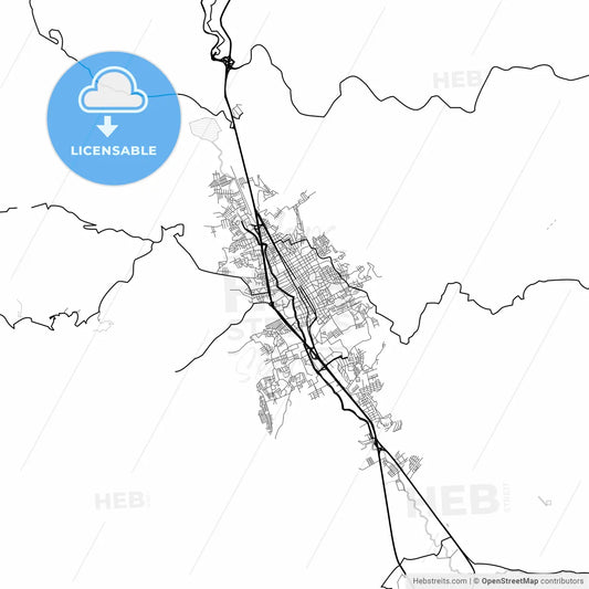 Vector PDF map of Chilpancingo, Mexico