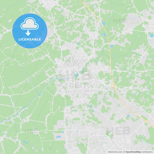 Elmshorn, Germany printable street map