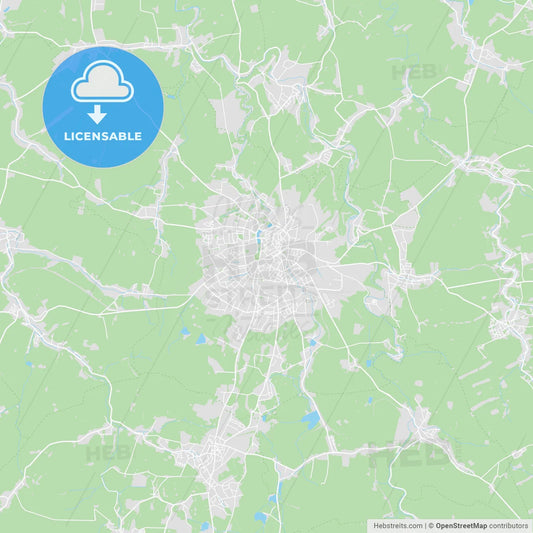Freiberg, Germany printable street map