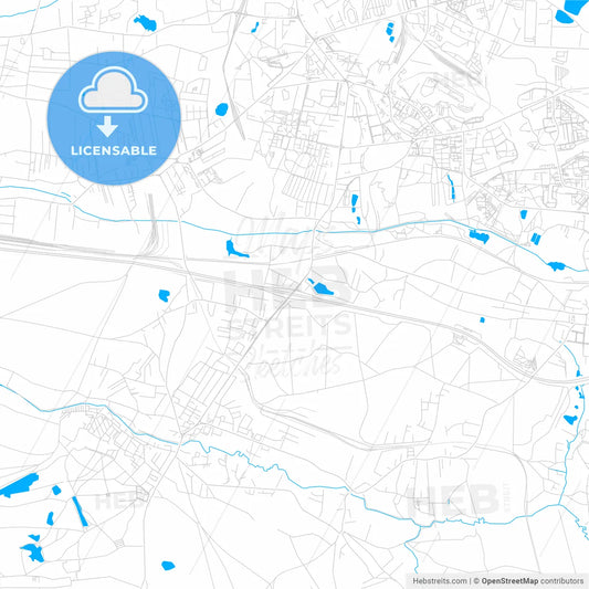 Ruda Śląska, Poland bright two-toned vector map