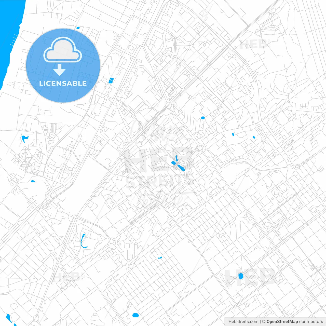 Samara, Russia bright two-toned vector map