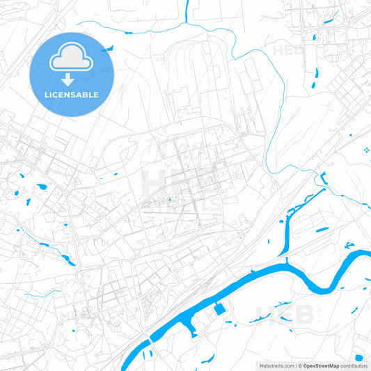 Vladimir, Russia bright two-toned vector map