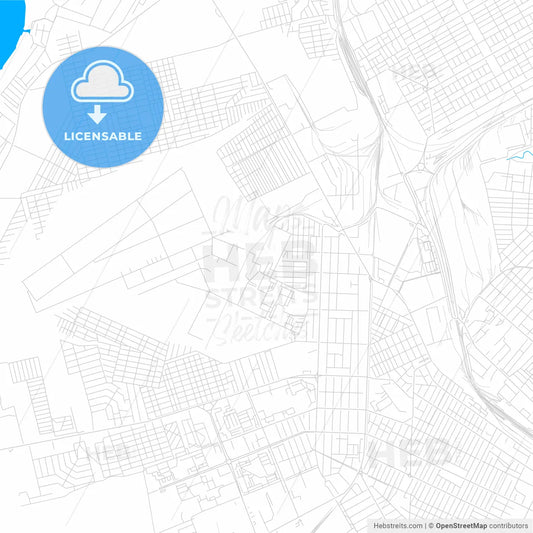 Taganrog, Russia bright two-toned vector map
