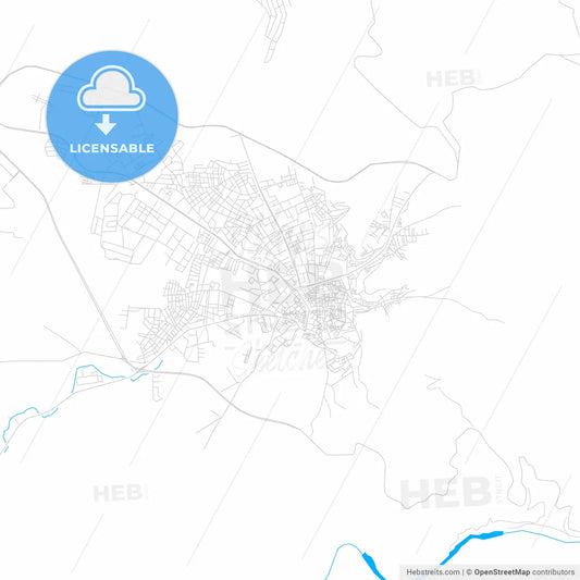 Siirt, Turkey bright two-toned vector map