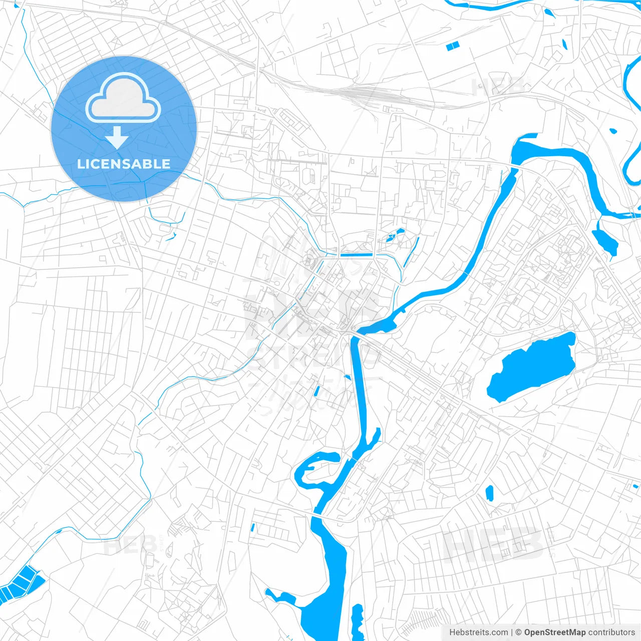 Sumy, Ukraine bright two-toned vector map
