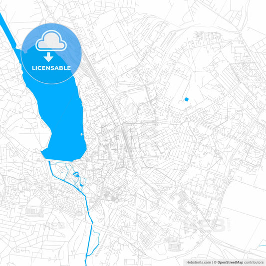 Ternopil, Ukraine bright two-toned vector map