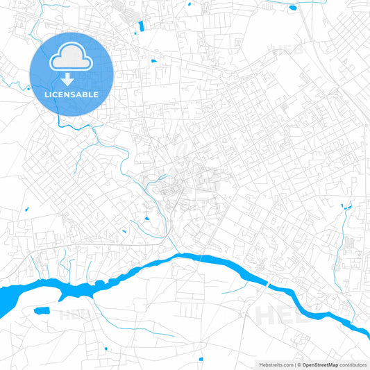 Zhytomyr, Ukraine bright two-toned vector map