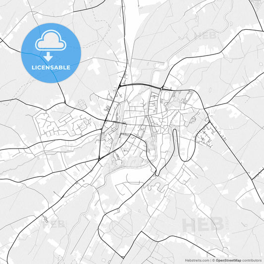 Vector PDF map of Geraardsbergen, Belgium