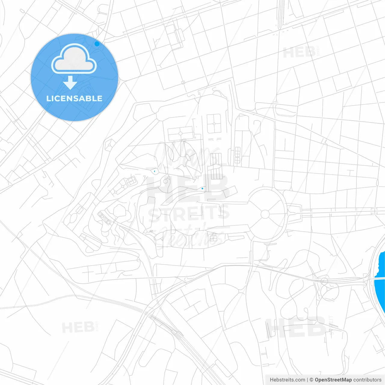 Vatican City, Vatican bright two-toned vector map