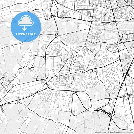 Vector PDF map of Joué-lès-Tours, France