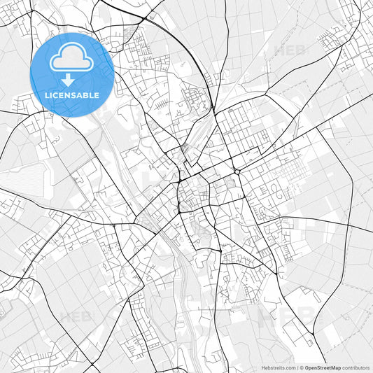 Vector PDF map of Duren, Germany