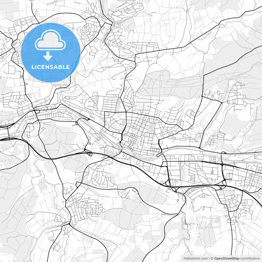 Vector PDF map of Goppingen, Germany