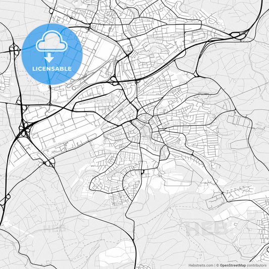Vector PDF map of Boblingen, Germany