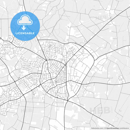 Vector PDF map of Ahaus, Germany