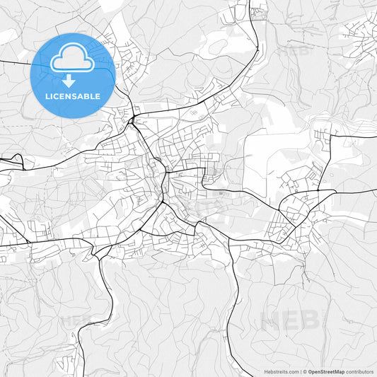 Vector PDF map of Hemer, Germany