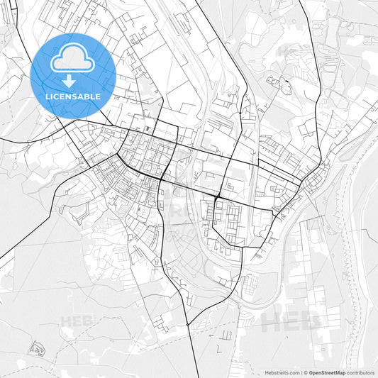 Vector PDF map of Eisenhuttenstadt, Germany