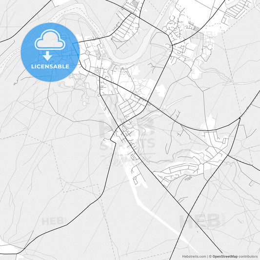 Vector PDF map of Druskininkai, Lithuania