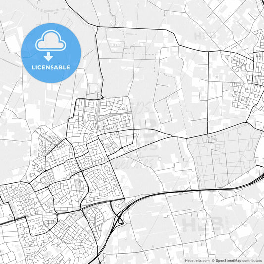 Vector PDF map of Etten-Leur, Netherlands