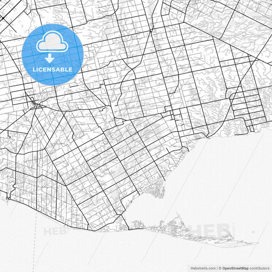 Vector PDF map of Norfolk County, Canada