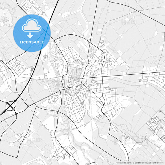 Vector PDF map of Julich, Germany