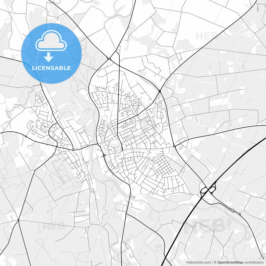 Vector PDF map of Greven, Germany