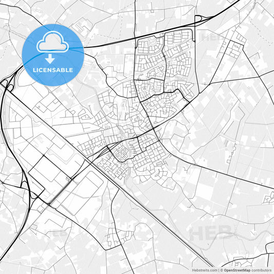 Vector PDF map of Meierijstad, Netherlands