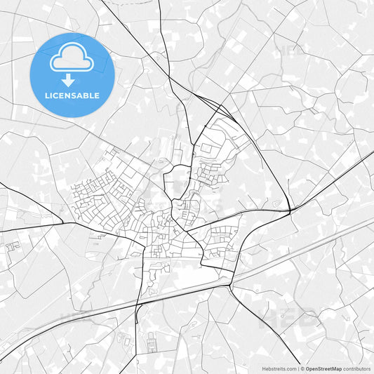 Vector PDF map of Hof van Twente, Netherlands