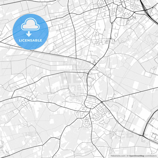 Vector PDF map of Horst aan de Maas, Netherlands
