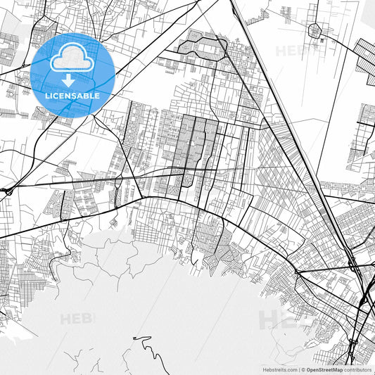 Vector PDF map of Coacalco de Berriozábal, Mexico