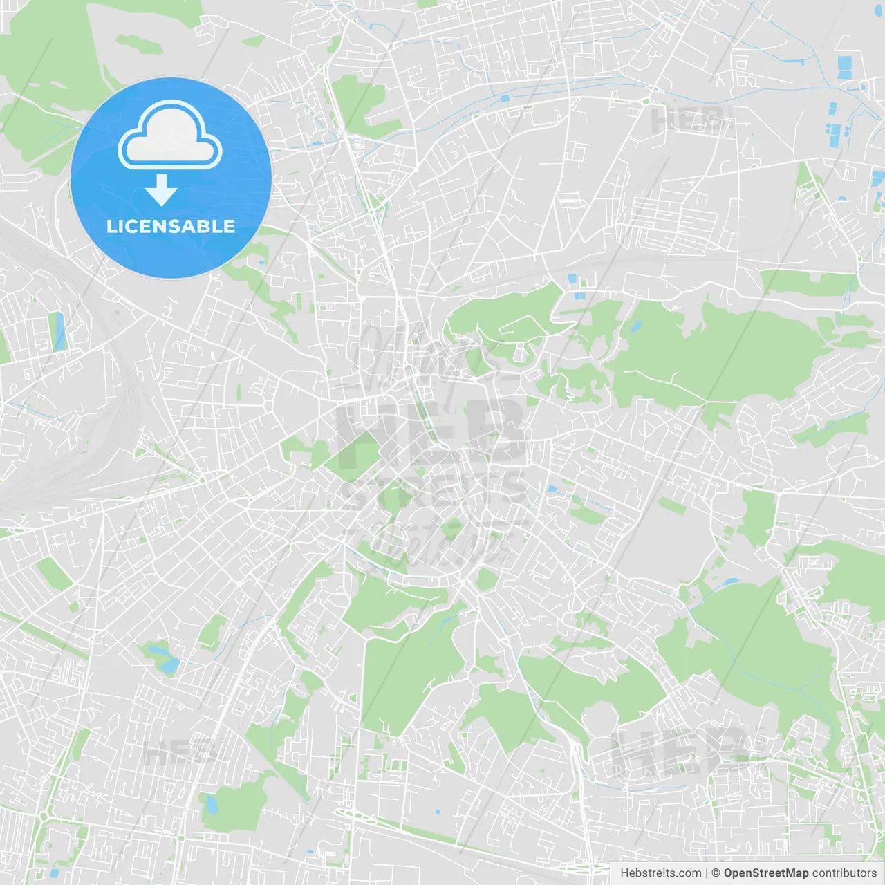 Printable map of Lviv, Ukraine