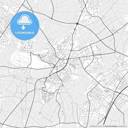 Vector PDF map of Alsdorf, Germany