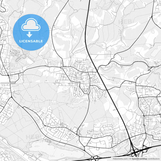 Vector PDF map of Erkrath, Germany