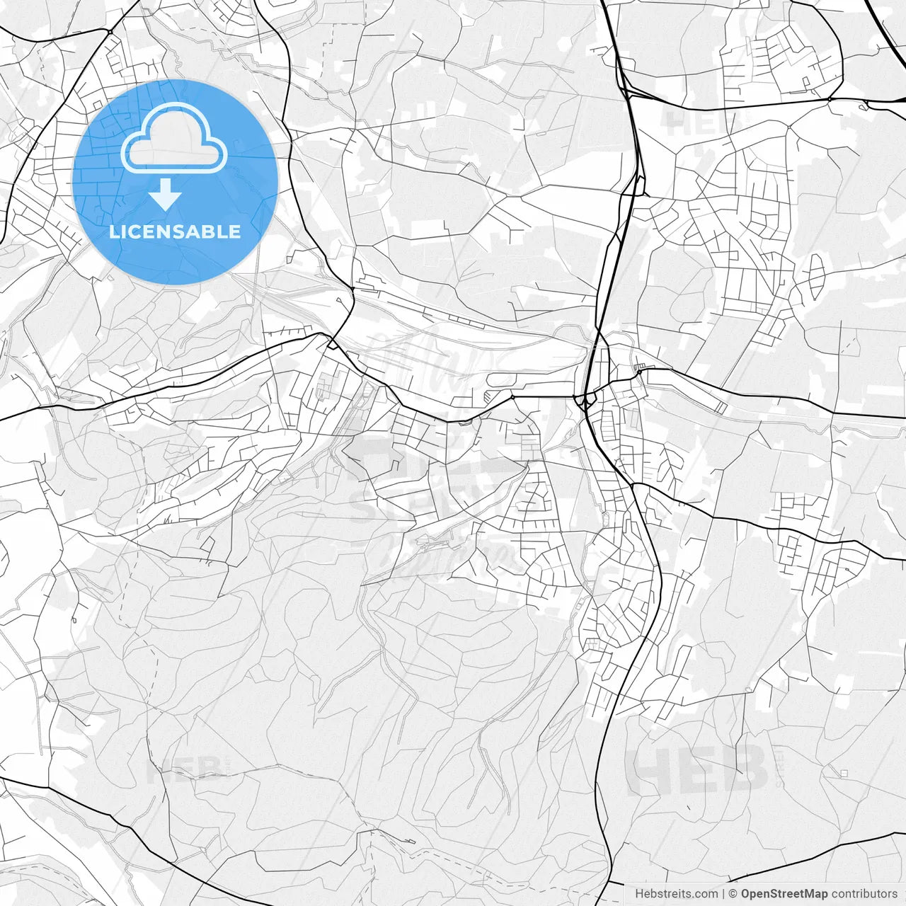 Vector PDF map of Georgsmarienhutte, Germany