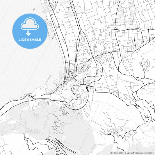 Vector PDF map of Castellammare di Stabia, Italy