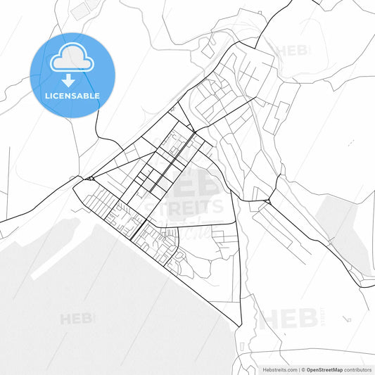 Vector PDF map of Ridder, Kazakhstan
