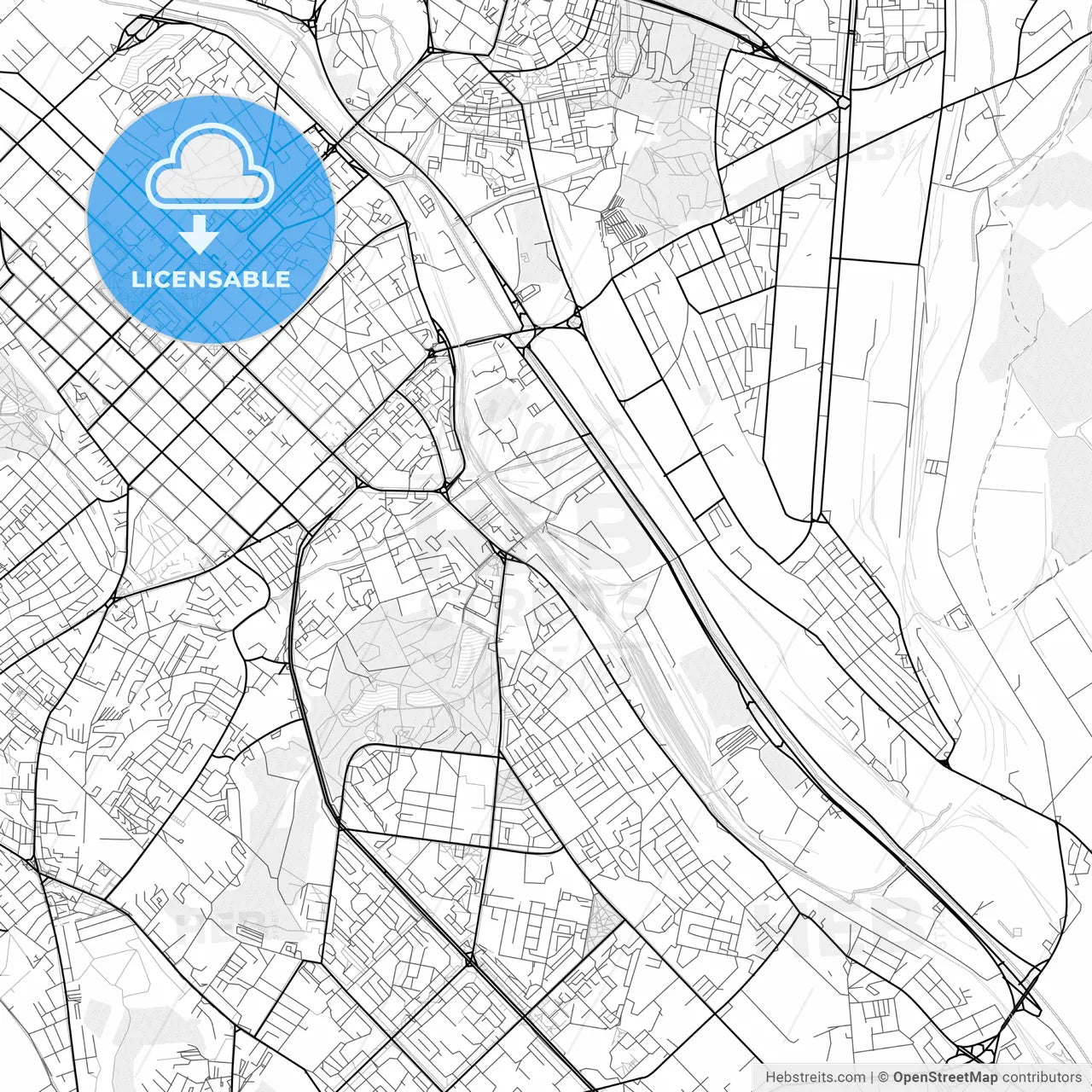 Vector PDF map of Chișinău, Moldova