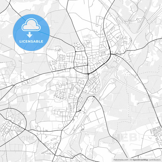 Vector PDF map of Datteln, Germany