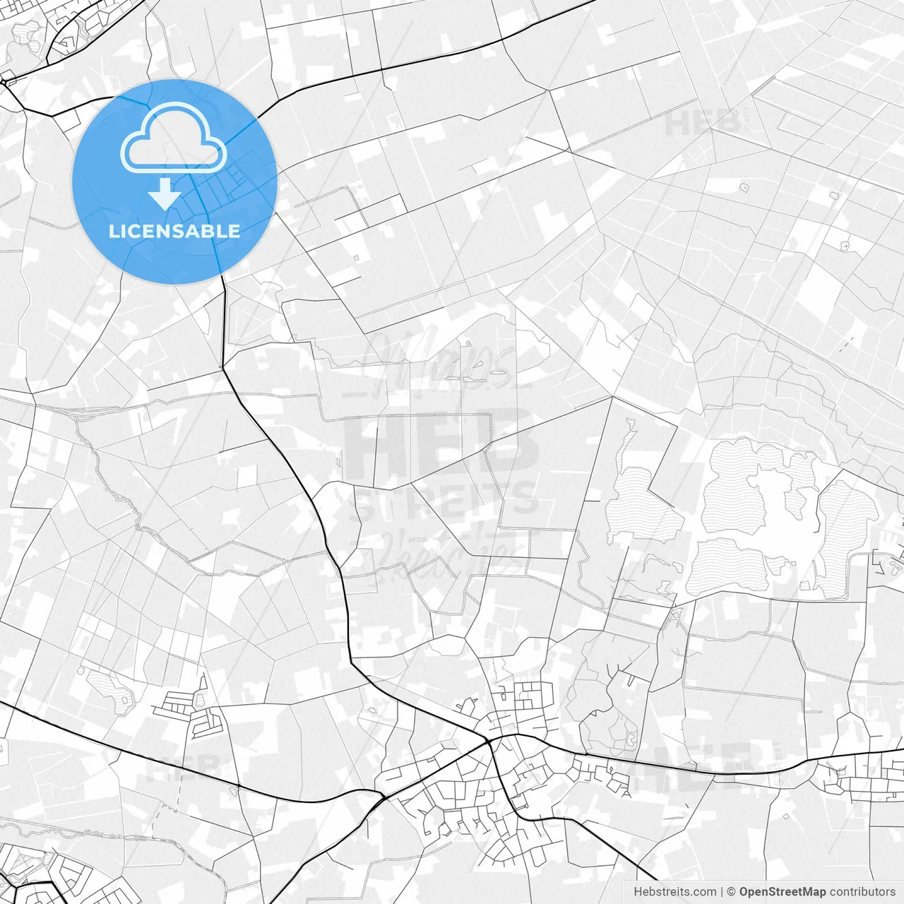 Vector PDF map of Gemert-Bakel, Netherlands