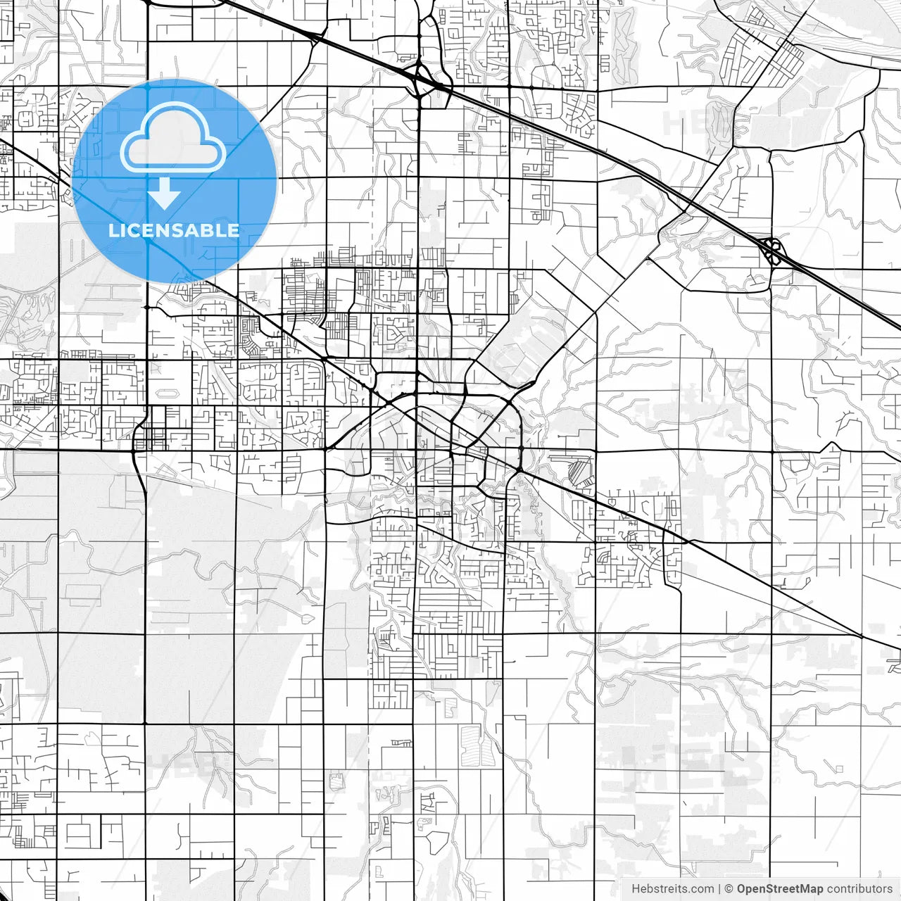 Vector PDF map of Langley, Canada