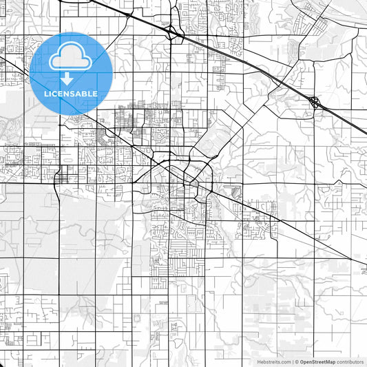 Vector PDF map of Langley, Canada