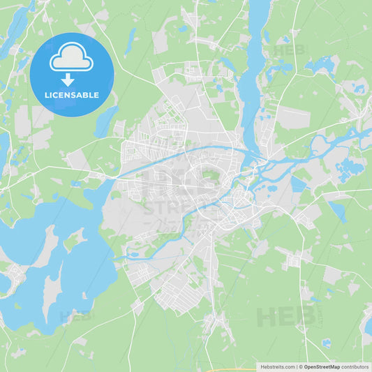 Brandenburg an der Havel, Germany printable street map