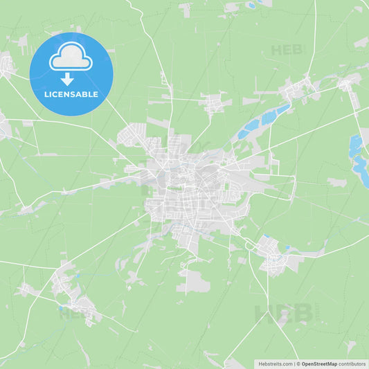 Halberstadt, Germany printable street map
