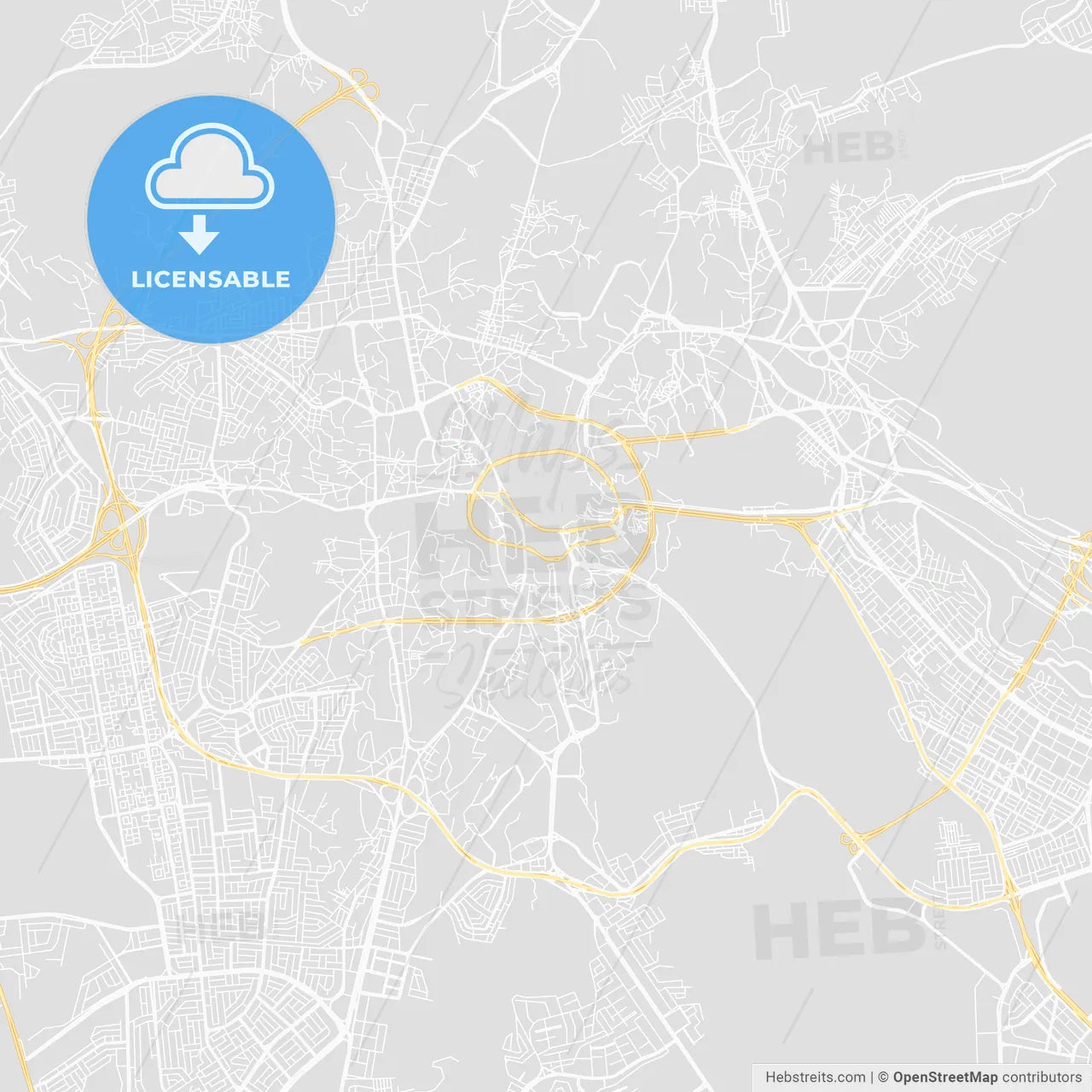 Printable map of Mecca, Saudi Arabia